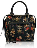 Bolsa de mujer mediana de mano con asas y correa crossbody Henney Bear. Tiernos estampados de ositos o ambientes naturales