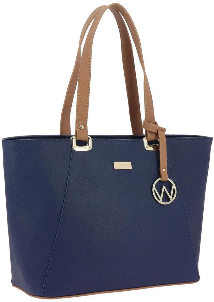 Westies iBag - Bolso inteligente con luz y cargador, Azul Marino