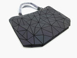 Huameibang - Bolsas de hombro y bolsos geométricos luminosos de piel ecológica para mujer (arcoíris)