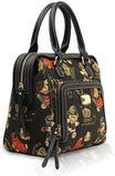 Bolsa de mujer mediana de mano con asas y correa crossbody Henney Bear. Tiernos estampados de ositos o ambientes naturales
