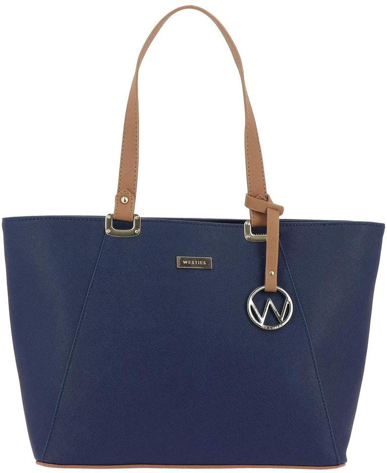 Westies iBag - Bolso inteligente con luz y cargador, Azul Marino