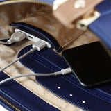 Westies iBag - Bolso inteligente con luz y cargador, Azul Marino