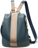 NALA Casual Antirrobo Mochila para Mujer, Portatil Impermeable Daypack Mochilas Bolsa De Viaje, PU Cuero Señora Convertible Mochila Bolsa Bolso de Hombro Escolar