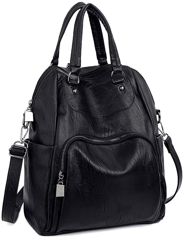 UTO Bolsa Mochila de Dama Mujer Moda Cuero Sintético Crossbody Bolsa de Hombro con Asas