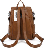 UTO Mujer Dama ANTI-THEFT Mochila Monedero PU Cuero Convertible Señora Mochila Arcoknot Bolsa