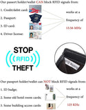 UTO - Cartera Mujer Dama Bloqueo Cuero Monedero Largo RFID 21 Ranuras para Tarjetas Bolsillo para Móvil con Muñequera