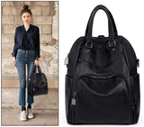 UTO Bolsa Mochila de Dama Mujer Moda Cuero Sintético Crossbody Bolsa de Hombro con Asas