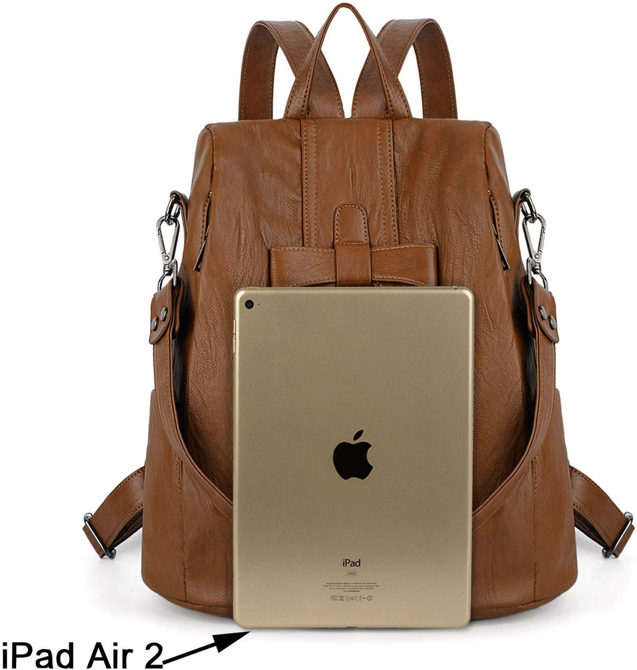UTO Mujer Dama ANTI-THEFT Mochila Monedero PU Cuero Convertible Señora Mochila Arcoknot Bolsa
