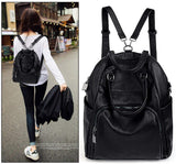 UTO Bolsa Mochila de Dama Mujer Moda Cuero Sintético Crossbody Bolsa de Hombro con Asas