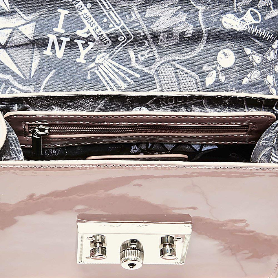 Steve Madden Evie - Bolso de mano para mujer con asa superior de piel sintética con solapa estructurada y cierre de presión