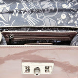Steve Madden Evie - Bolso de mano para mujer con asa superior de piel sintética con solapa estructurada y cierre de presión